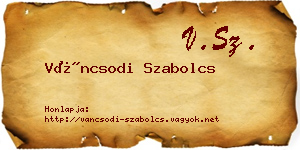 Váncsodi Szabolcs névjegykártya